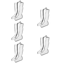 5Pcs Sturdy PVC Zippered Boot Storage Bags for Travel and Home Use