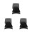 3Pcs ABS Headset Hanger Wall Mount Black Headphone Storage Stand 1