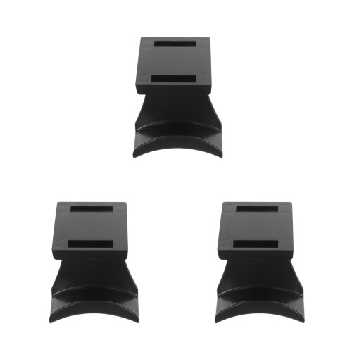 3Pcs ABS Headset Hanger Wall Mount Black Headphone Storage Stand