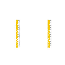 2Pcs Yellow Height Growth Chart Canvas with Cartoon Design for Kids