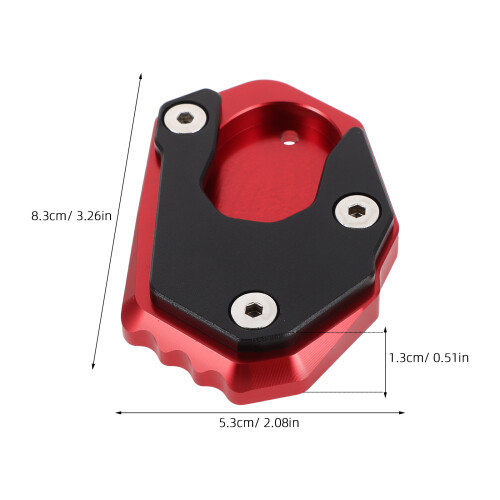 Red Heavy Duty Kickstand Stabilizer Plate Motorcycle Accessories 1