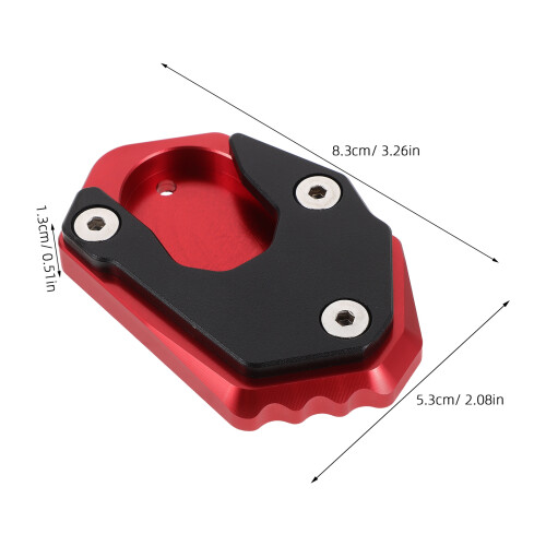 Red Heavy Duty Kickstand Stabilizer Plate Motorcycle Accessories 2