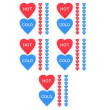 75Pairs Acrylic Hot Cold Faucet Stickers Water Temperature Indicator