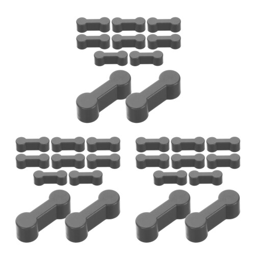60Pièces Connecteurs Plastique Train Gris Extension Jeu Enfant