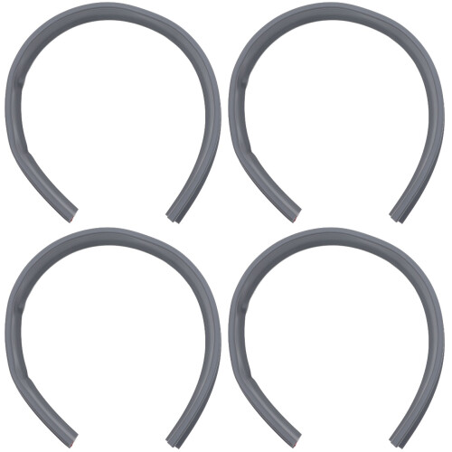4Pcs Adjustable Grey Shower Splash Guard Water Dam for Bathroom Use
