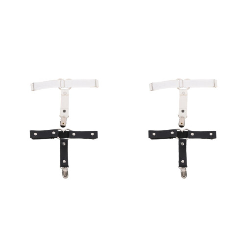 8St Verstelbare Punk Leg Suspender Met Hartvormige Ringen, Mode