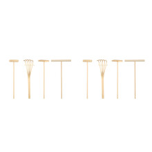 8Pcs Bamboo Mini Sand Rakes Beige Decorative Tools for Zen Garden Art