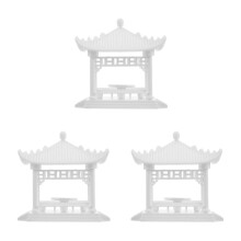 3St Wit Plastic Mini Paviljoen Model Voor Zandtafel Decoratie En