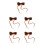 5Pièces Clips Décoratifs Chignons Synthétiques Light Brown 5