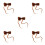 5Pièces Clips Décoratifs Chignons Synthétiques Light Brown 6