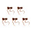 5Pièces Clips Décoratifs Chignons Synthétiques Light Brown 7