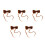 5Pièces Clips Décoratifs Chignons Synthétiques Light Brown 9