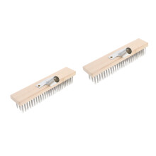 2Pcs Metal Wire Floor Brush Head Durable Stainless Steel Scrub Broom