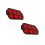 2Pcs Reusable Silicone Muffin Pan 6-Cups Non-Stick Red Baking Tray 5