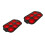 2Pcs Reusable Silicone Muffin Pan 6-Cups Non-Stick Red Baking Tray 7