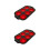 2Pcs Reusable Silicone Muffin Pan 6-Cups Non-Stick Red Baking Tray 8