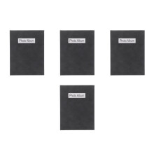 4St Zwart Scrapbook Album Met Opbergvakken Voor Foto's En Postkaarten