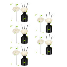10Pcs Beige Faux Flower Reed Diffusers with Scent Home Decor