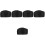 5Pcs Simple Black Chef Hats Breathable and Durable Kitchen Cook Caps 5