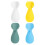 8Pièces Cuillères Silicone Bébé Réutilisables Multicolores Pour Purée 3