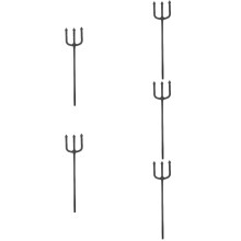 5Pcs Black Plastic Pitch Fork for Halloween Festival and Cosplay