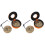 2Pcs Assorted Color Brass Cymbals Bell for 3