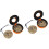 2Pcs Assorted Color Brass Cymbals Bell for 5