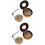 2Pcs Assorted Color Brass Cymbals Bell for 6