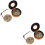 2Pcs Assorted Color Brass Cymbals Bell for 7