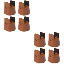 8Pcs Coffee ABS Chair Feet Protectors Non-Slip Plastic Furniture Pads