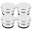 16Pcs Car Lighter Plug Replacement Caps Silver Aluminum 2