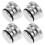 16Pcs Car Lighter Plug Replacement Caps Silver Aluminum 3