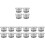 16Pcs Car Lighter Plug Replacement Caps Silver Aluminum 4