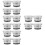 16Pcs Car Lighter Plug Replacement Caps Silver Aluminum 8