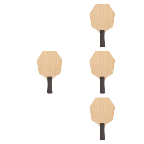4Pièces Raquettes Tennis De Table Bois Forme Hexagonale Usage