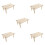 5Pièces De Jeu En Bois Beige Échelle Pour Hamsters 6