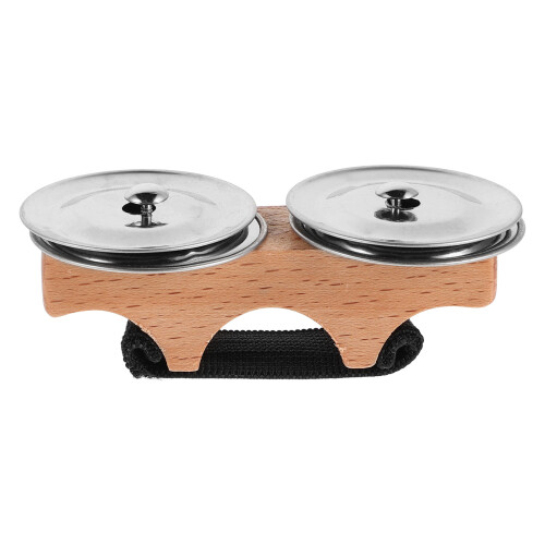 4Pièces Accessoires Percussion Mini Bois Et Métal Pour Guitaristes 2