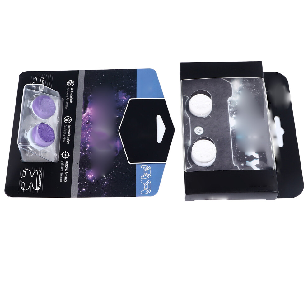 Silicone Joystick Thumb Grip Cap Covers For Xbox One, & Purple/White 4381386912085