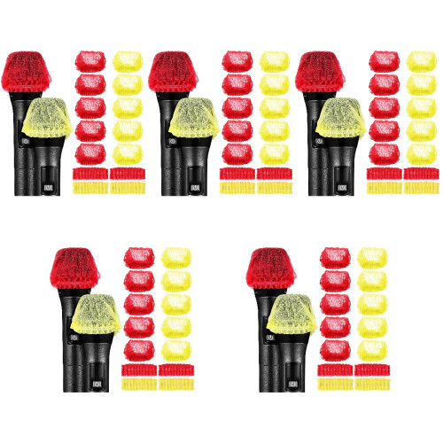 500Pcs Disposable Microphone Covers Multi Color Windproof Hygiene Use