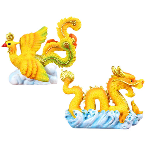 4St Mini Phönix Figur Kuchendekoration 2