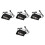 4Pièces Discrets Chargeur Noir Rangement Argent 9