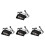 4Pièces Discrets Chargeur Noir Rangement Argent 10