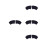 16Pairs Comfortable Cotton Peep Toe Socks Black Five Toe Half Socks 8