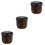 3Pcs Ceramic Stew Pots Brown Kitchen Bowls Steaming Cups with Lid 1