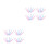 72Pièces Pinceaux Plastique Double Pointe Droite 8