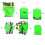 Housse Trolley Verte Extensible Protège Bagage 18-20 Pouces 3