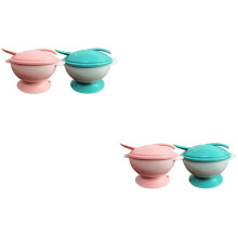 4Sets Baby Schalen Saugnapf Training Geschirr Für Kinder Pink Grün