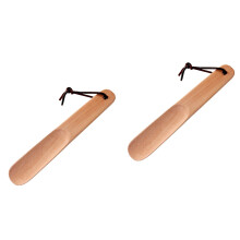 2Pièces Tire-Chaussures Bois Clair Confortable Pour Enfiler Chaussures