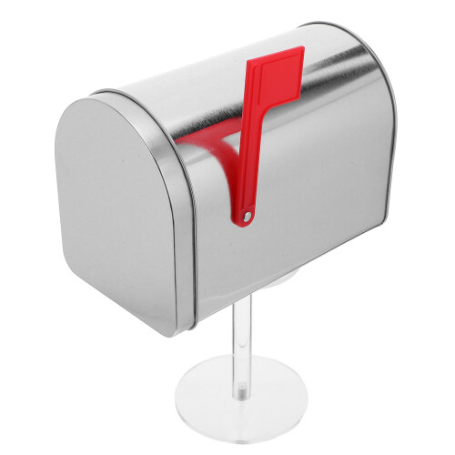 4Pièces Boîtes Aux Lettres Mini Fer Argentées Polyvalentes Décoration 1