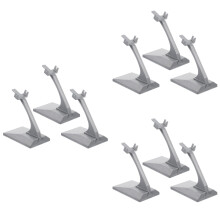 9PiĂšces Supports Plastique Gris Pour Exposition Bureau